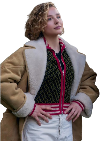 Oh What Fun Chloe Grace Moretz Shearling Coat - Image 3